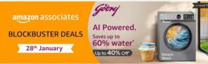 Godrej AI Powered Washing Machines ⚡ Up to 40% off | Saves up to 60% water