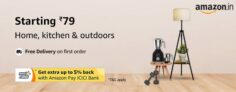 Home, Kitchen and Outdoors Products Starting ₹79 with Free Delivery